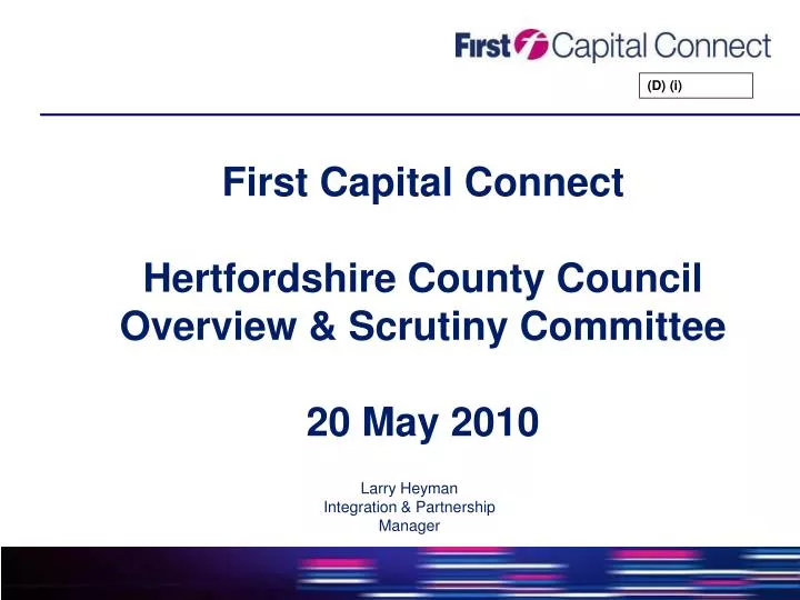 First capital connect jobs in hertfordshire