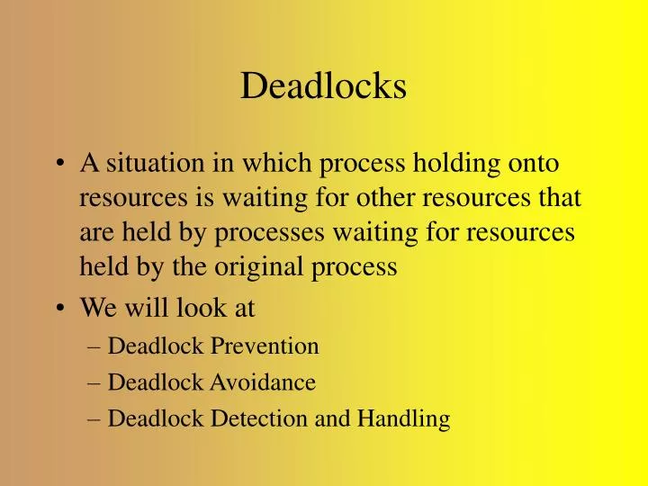 deadlock antonym