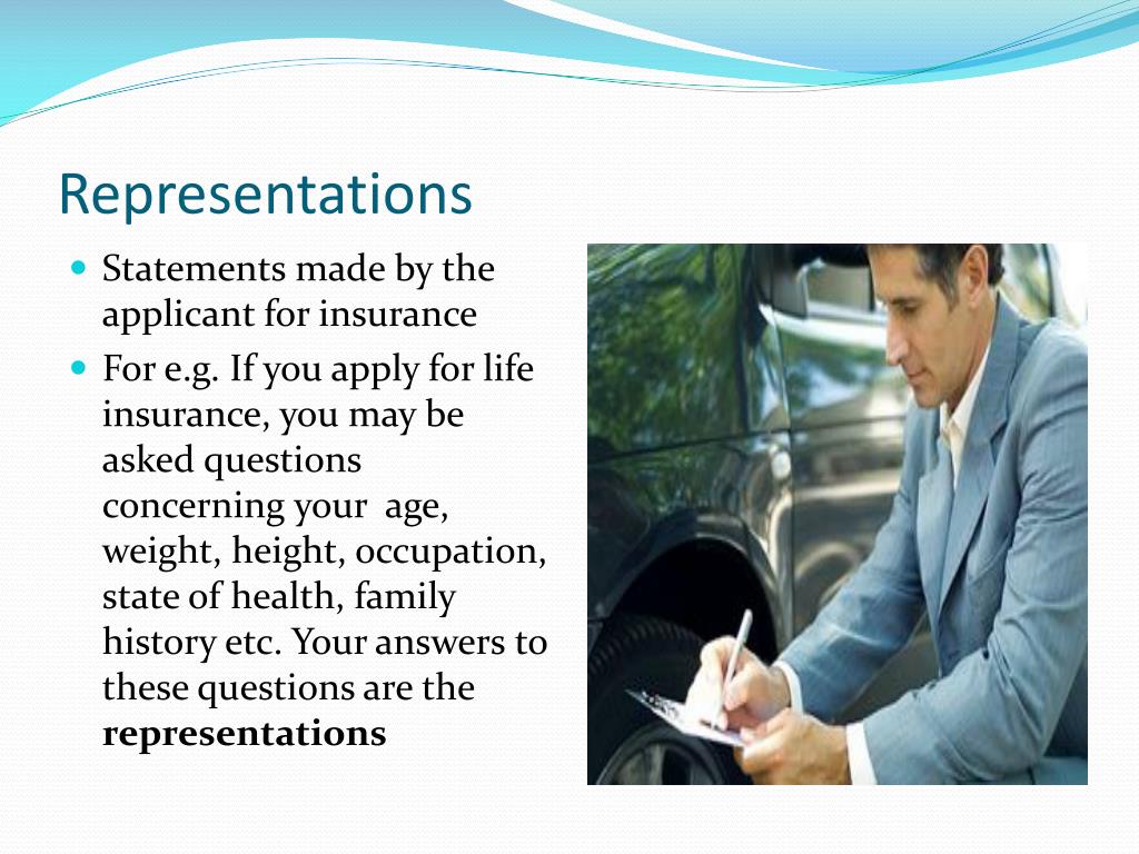 definition of representations insurance