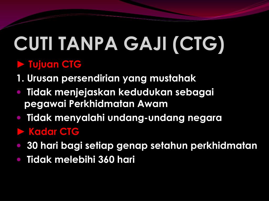 PPT - PERINTAH AM BAB C : CUTI PowerPoint Presentation, free 