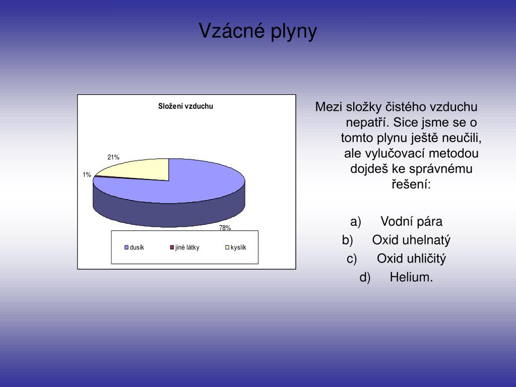 PPT - VZDUCH PowerPoint Presentation, free download - ID:4600278