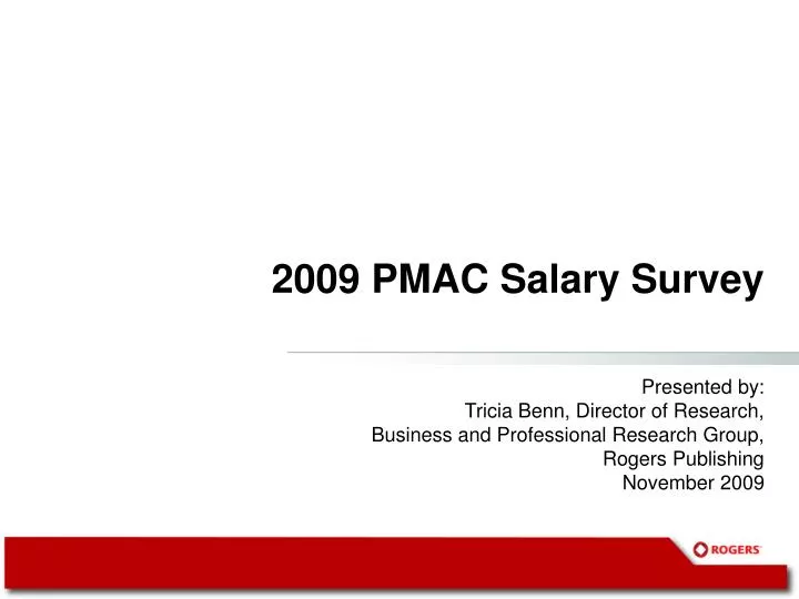 2009 pmac salary survey n.