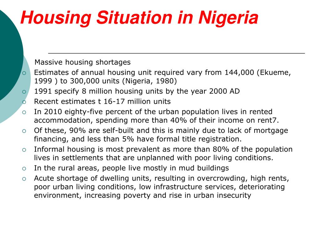 PPT - Causes and Consequences of Housing Policy Failure in Nigeria