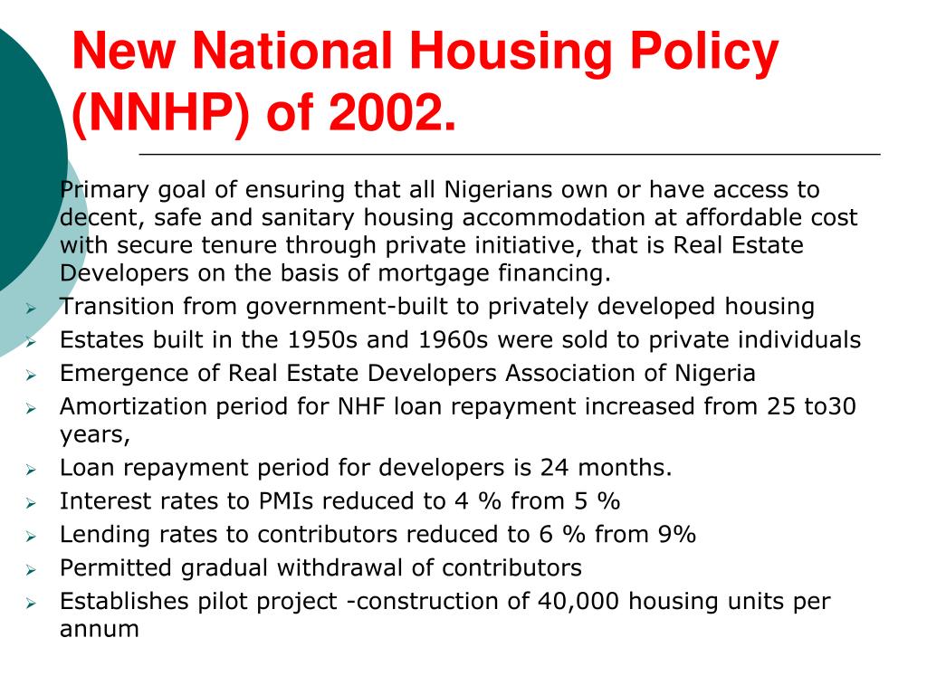 PPT - Causes and Consequences of Housing Policy Failure in Nigeria