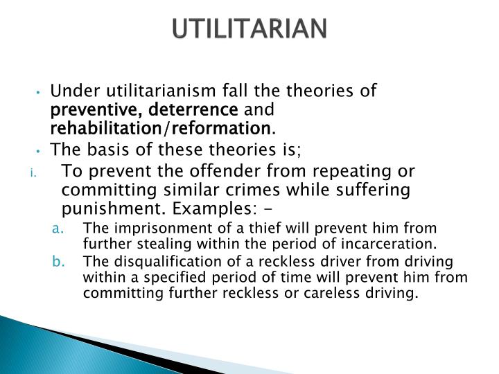 utilitarianism in crime and punishment