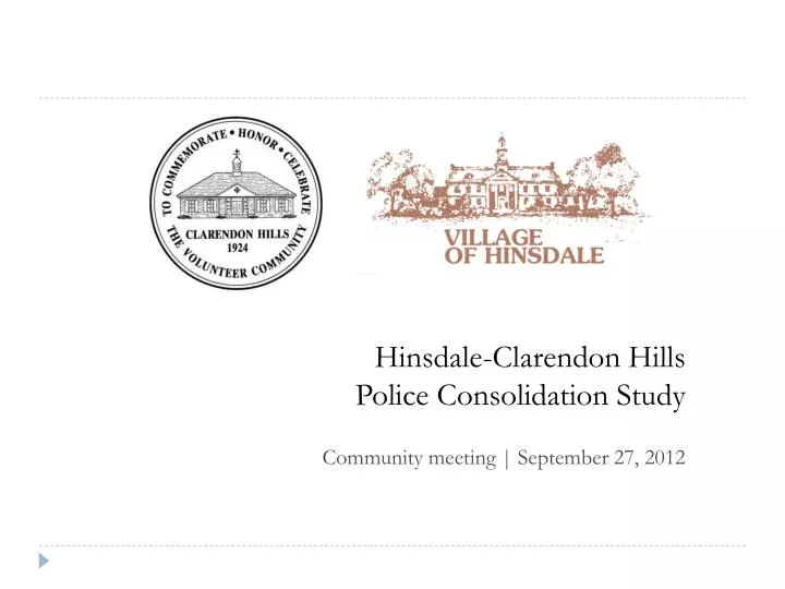 hinsdale clarendon hills police consolidation study n.
