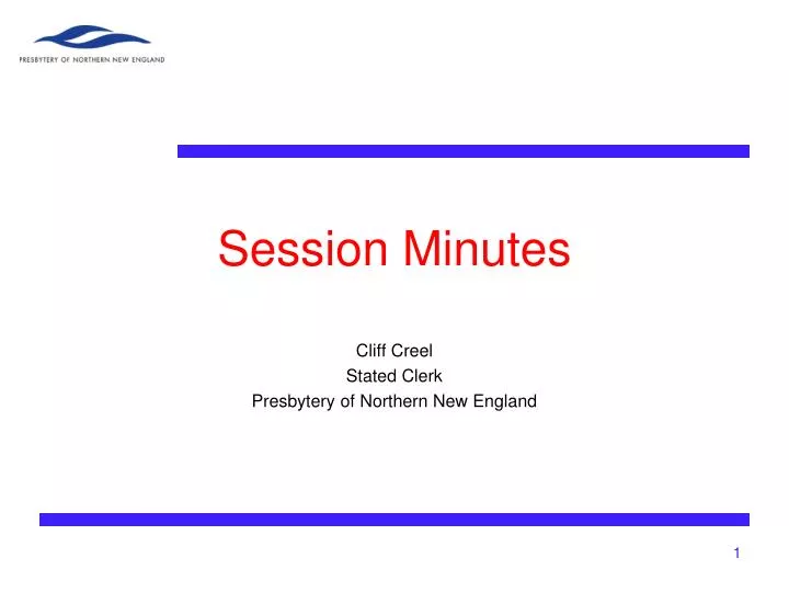 session minutes n.