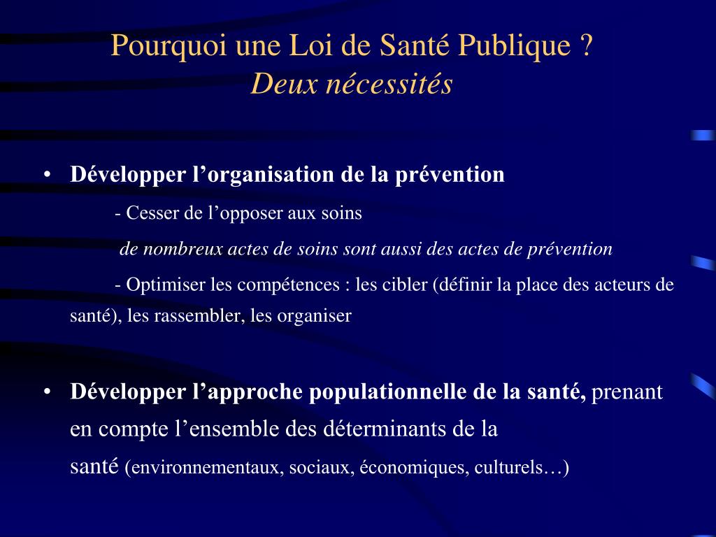 PPT - L ’organisation de la Santé Publique en France PowerPoint Presentation - ID:4607919