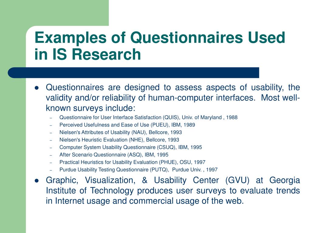 quantitative research methods questionnaires