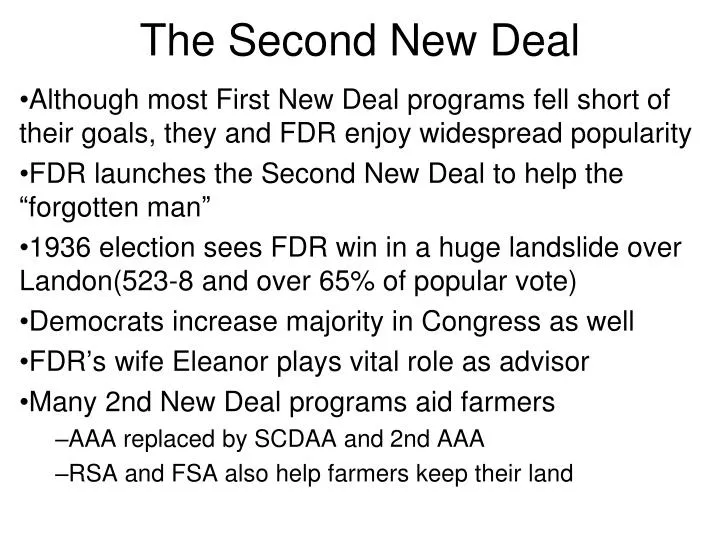 PPT The Second New Deal PowerPoint Presentation, free download ID