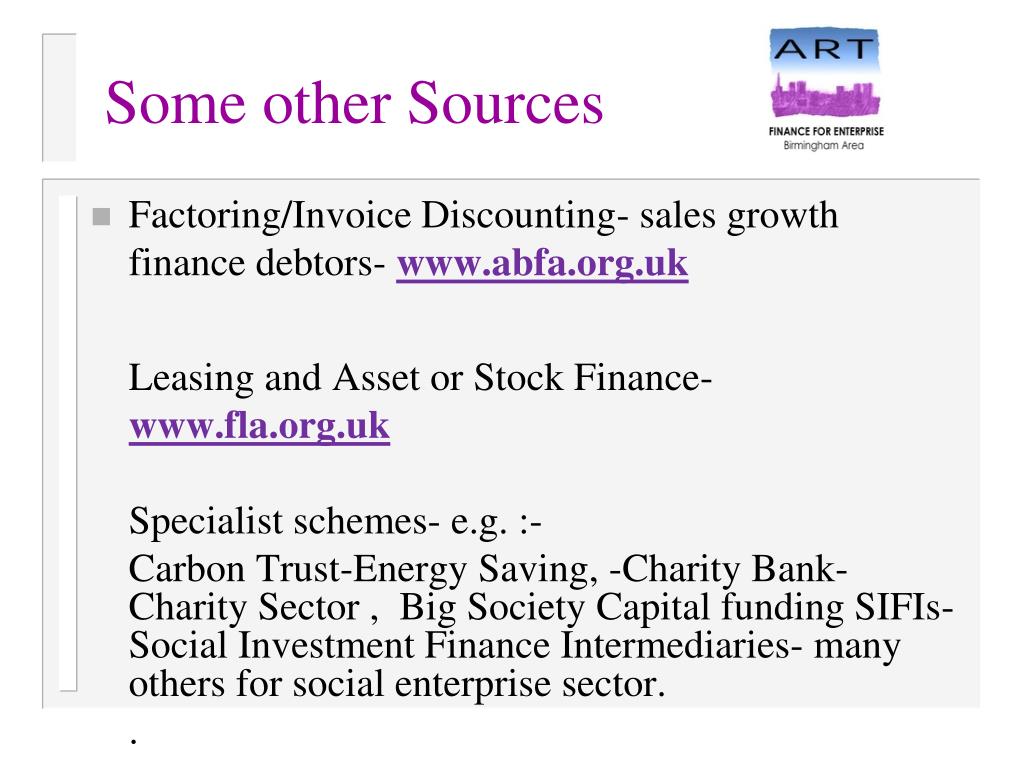 PPT - Sources of Finance to micro and small businesses in a changing ...