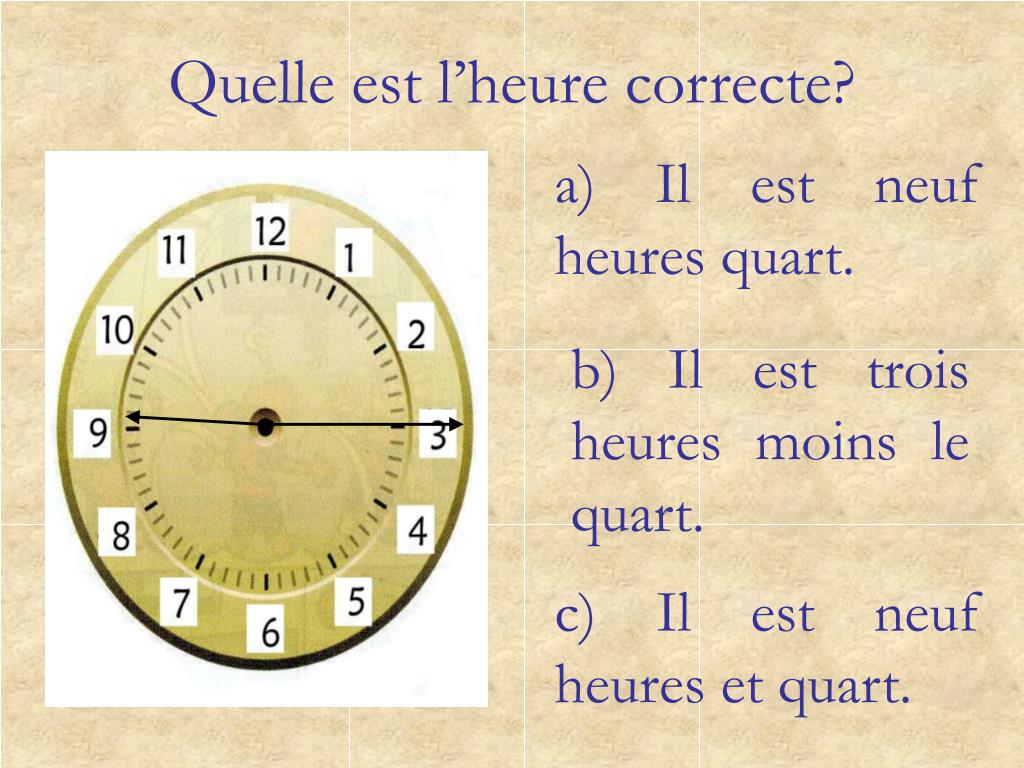 PPT Expression de l’heure PowerPoint Presentation, free download ID4611462
