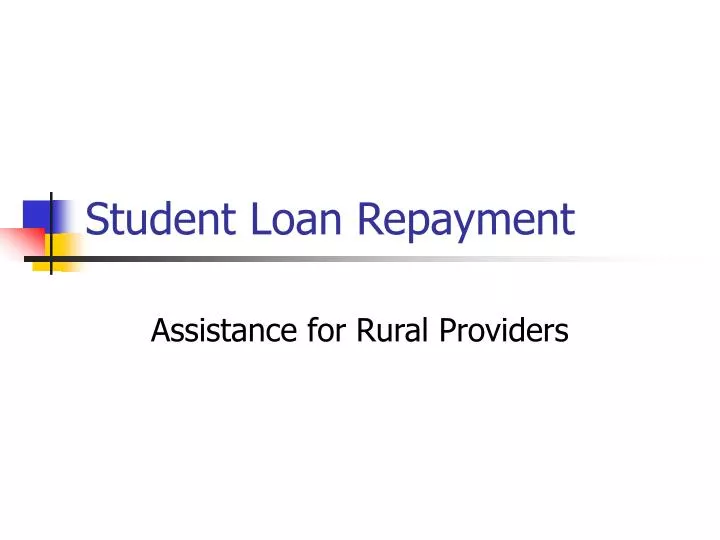 student loan repayment n.