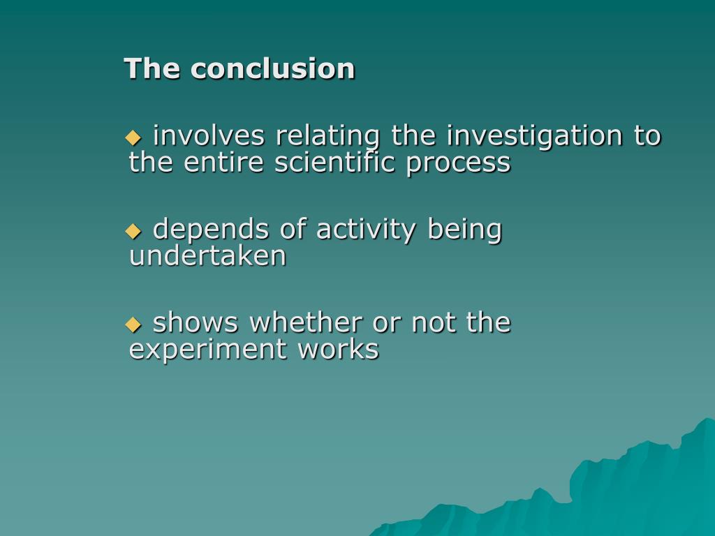 solution and conclusion in research