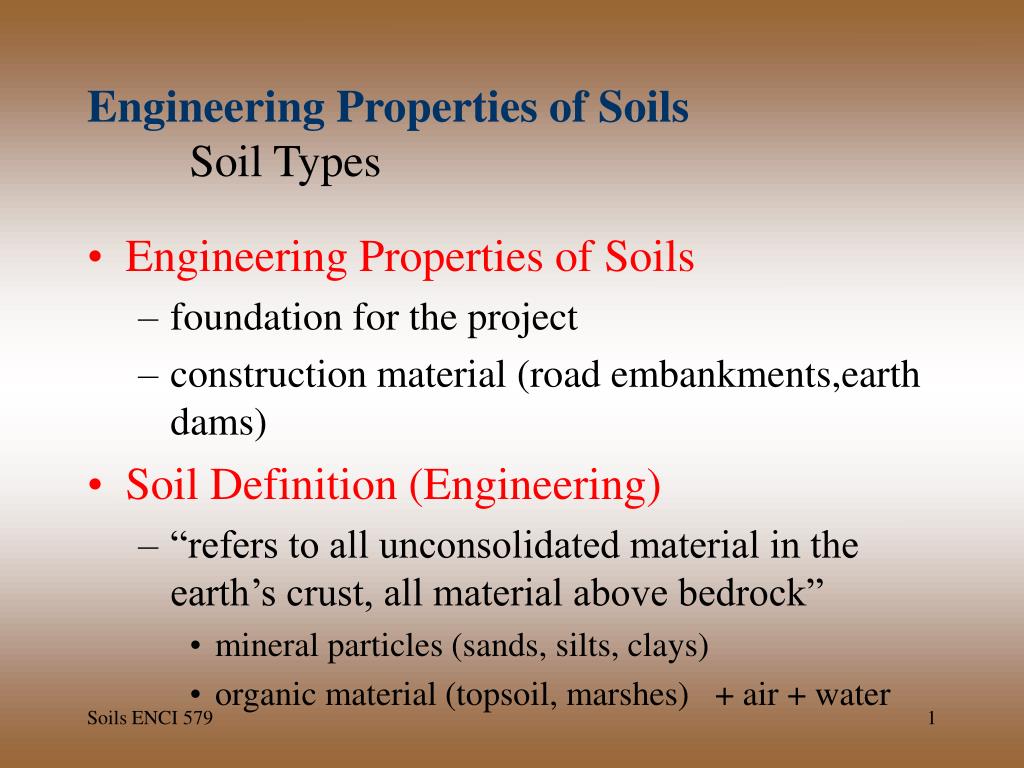 Types of engineering. Types of Soil.