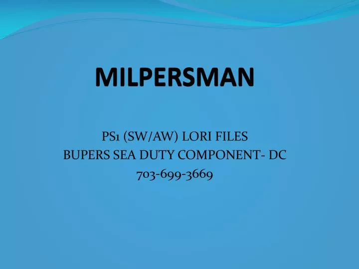 milpersman humanitarian reassignment