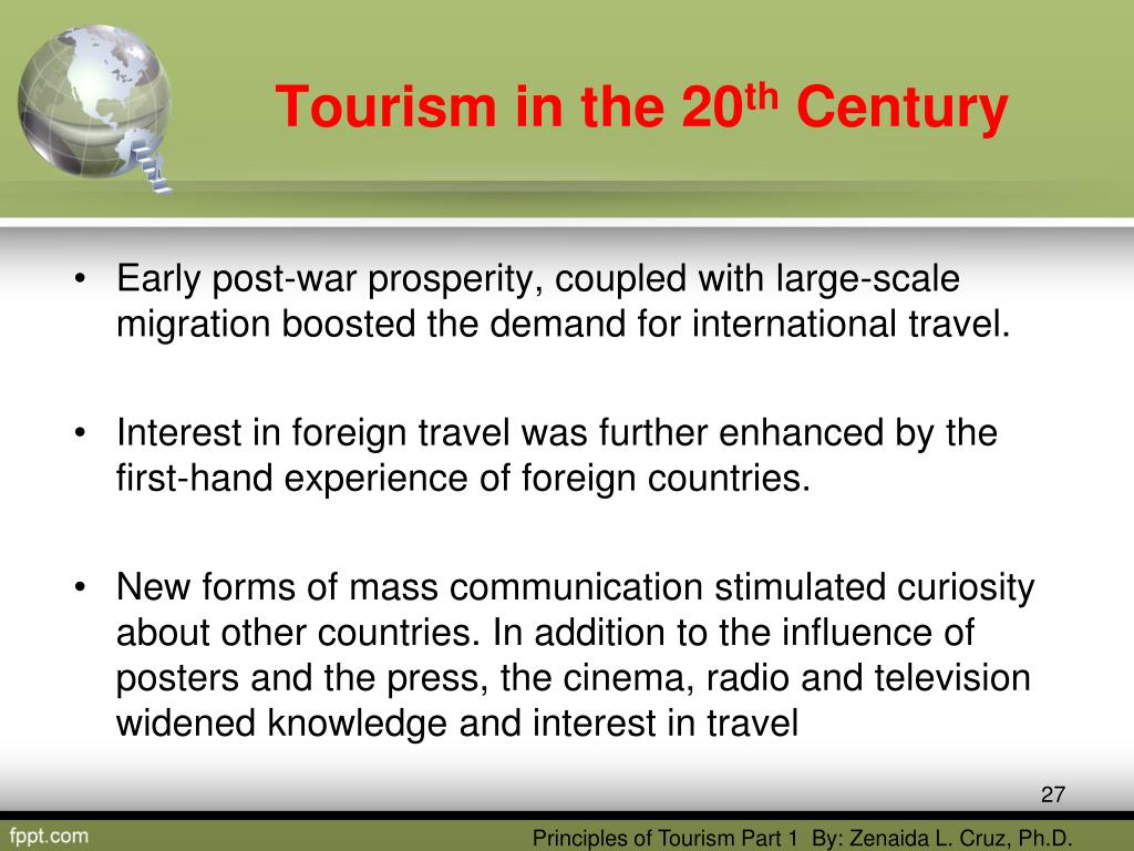 tourism in 20th century
