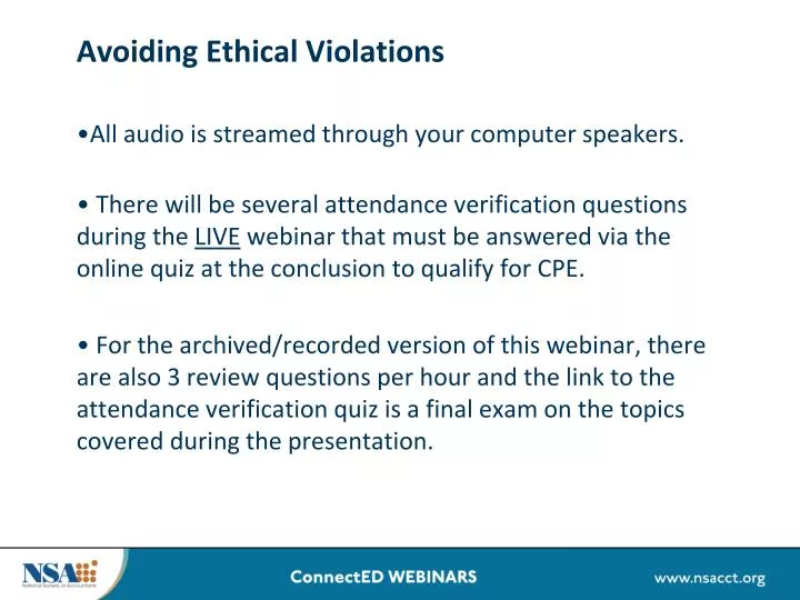 PPT Avoiding Ethical Violations PowerPoint Presentation, free