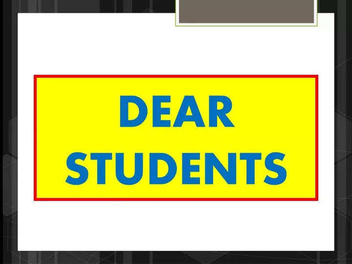 dear students n.