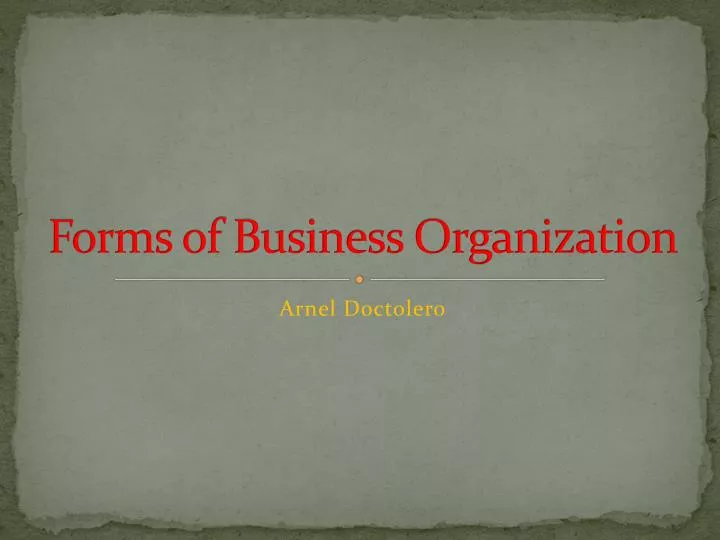 PPT Forms Of Business Organization PowerPoint Presentation Free Ppt forms of business organization powerpoint presentation free