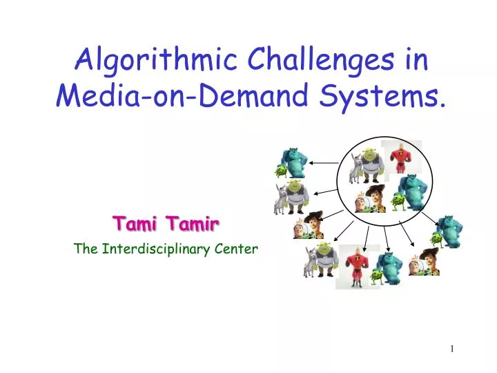 algorithmic challenges in media on demand systems n.