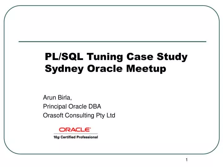 oracle pl sql case studies