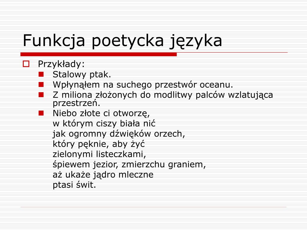 Utwór Poetycki Mający Jedną Zwrotkę PPT - Temat: „Słowami w świat wyglądam”. Bolesława Leśmiana koncepcja