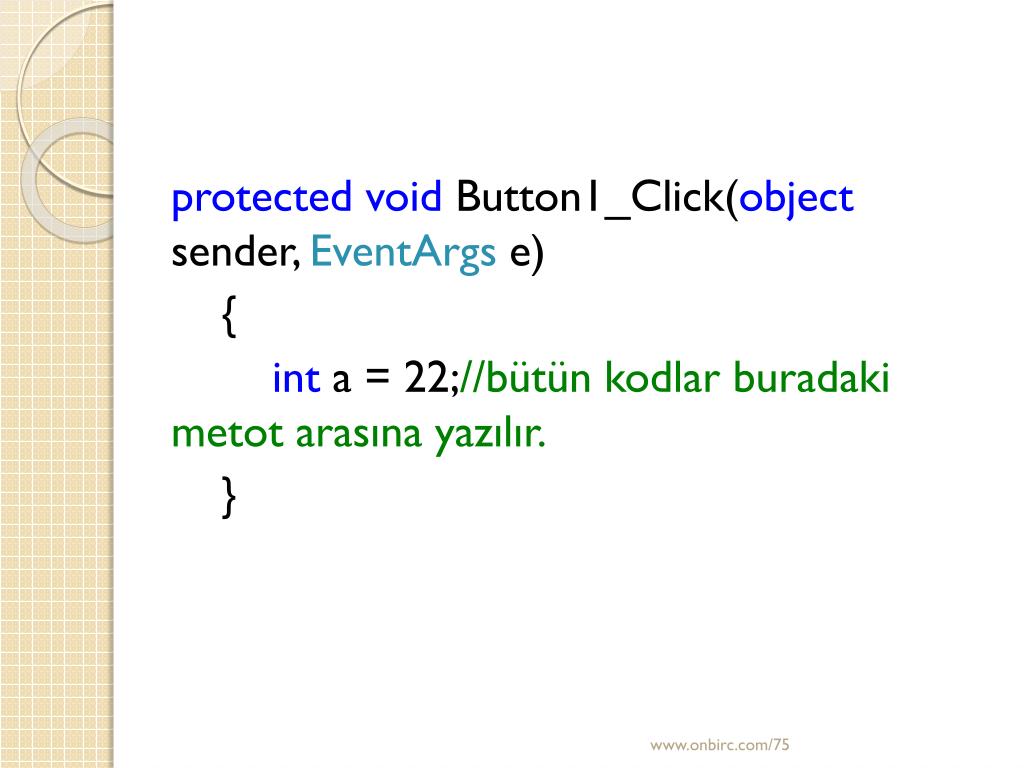 Object sender. Protector of the Void. Metotlar. Protected Void FILLFORM(object Sender, EVENTARGS E).
