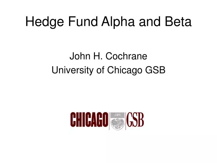 PPT Hedge Fund Alpha and Beta PowerPoint Presentation, free download