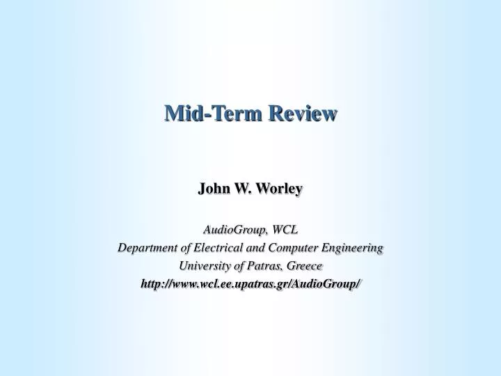 PPT - Mid-Term Review PowerPoint Presentation, free download - ID:4619153