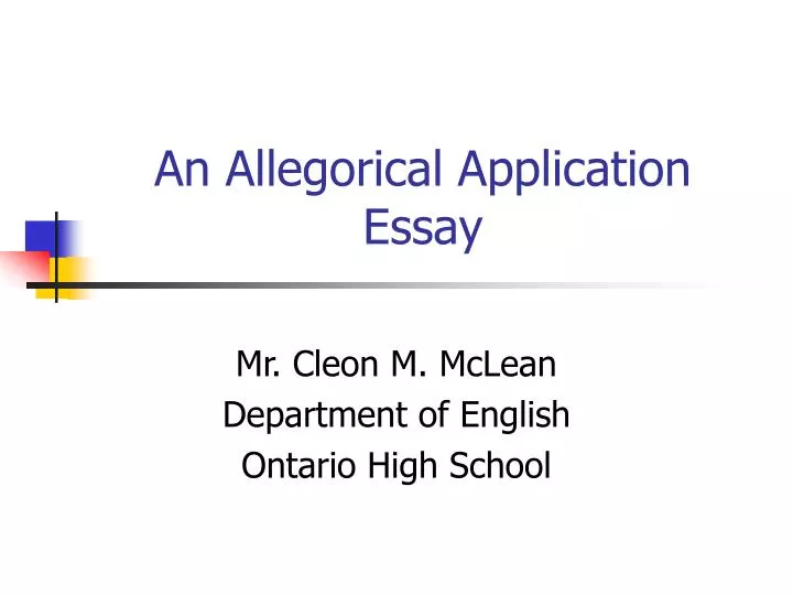 Application essay writing ppt