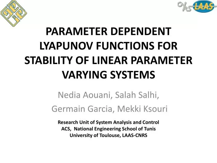 liapunov functions and stability in control liapunov functions and stability in control