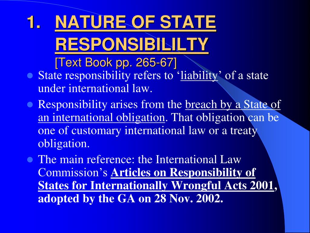 state responsibility assignment