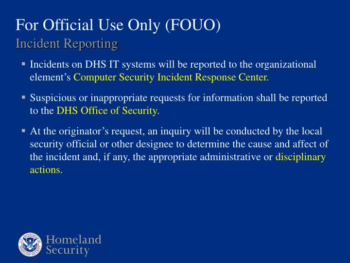 ppt meegan kriley security specialist powerpoint presentation dhs incident report