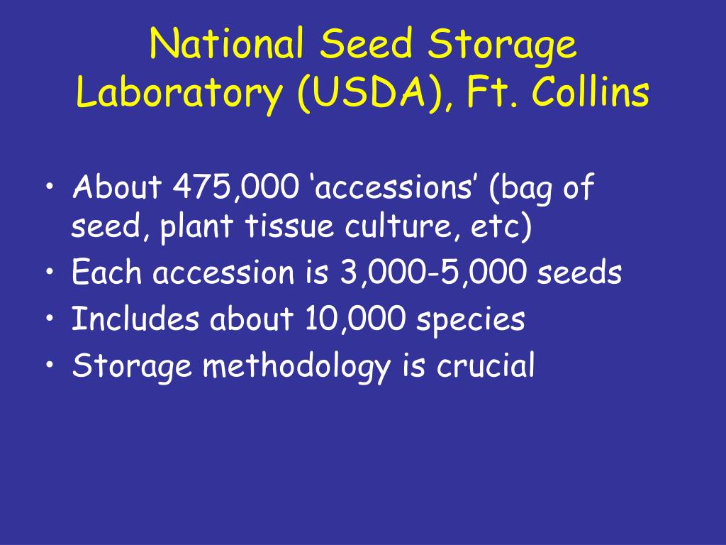 National SeedStorage Lab