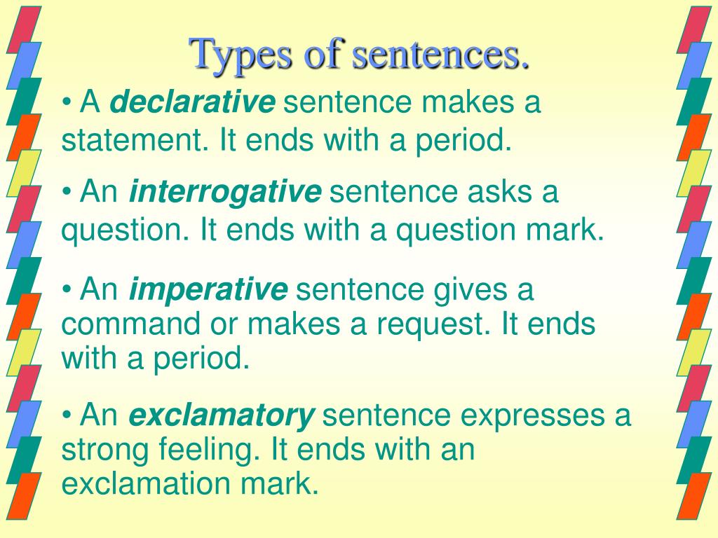 Sentences in english