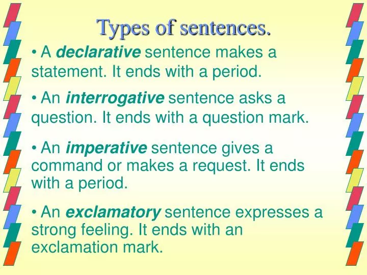 presentation with sentence