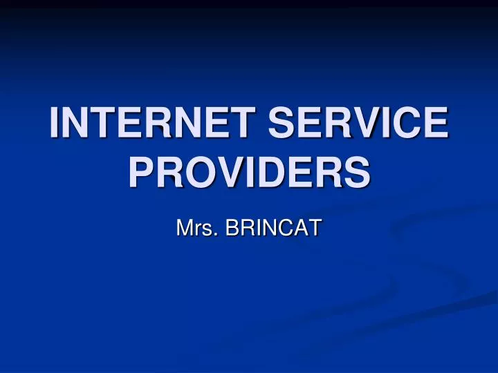 internet service providers n.