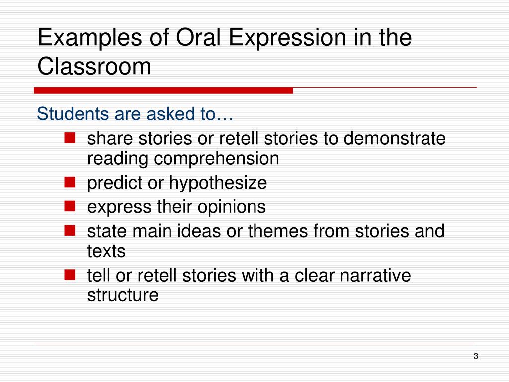 oral presentation expressions