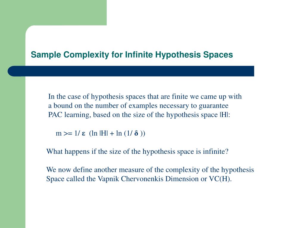 infinite hypothesis spaces in machine learning
