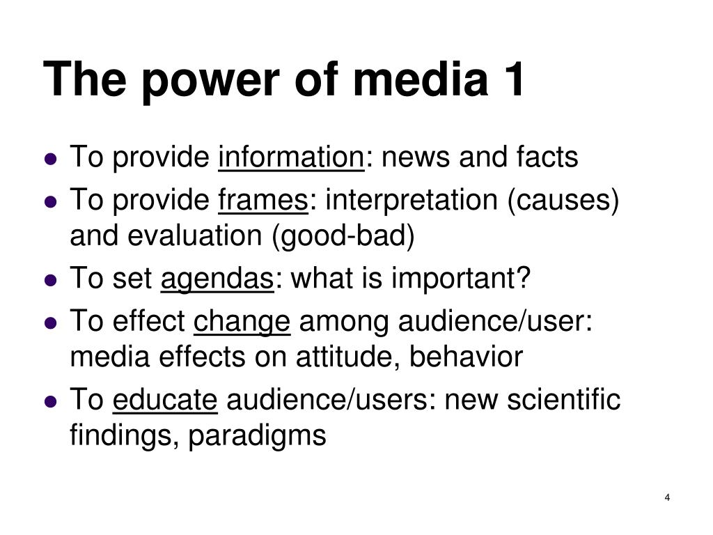 power of media presentation in english