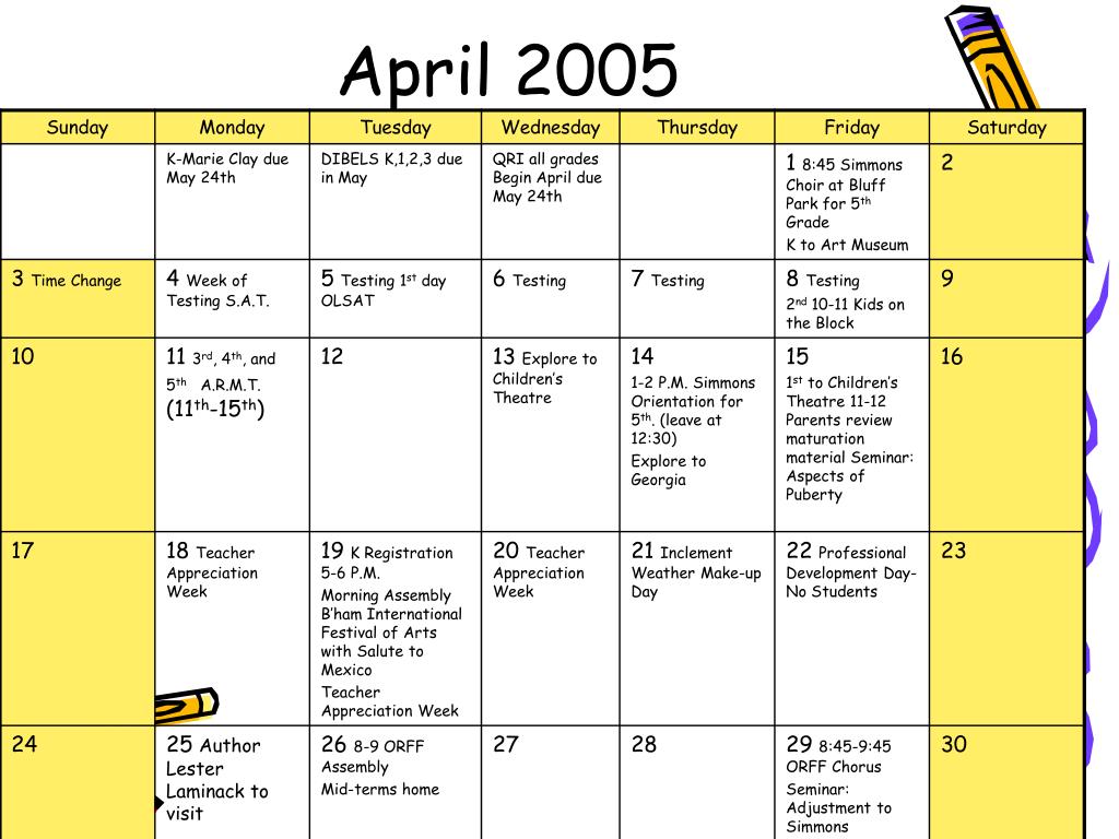 PPT 2004 2005 School Year Calendar PowerPoint Presentation Free PPT 2004 2005 School Year Calendar PowerPoint Presentation Free
