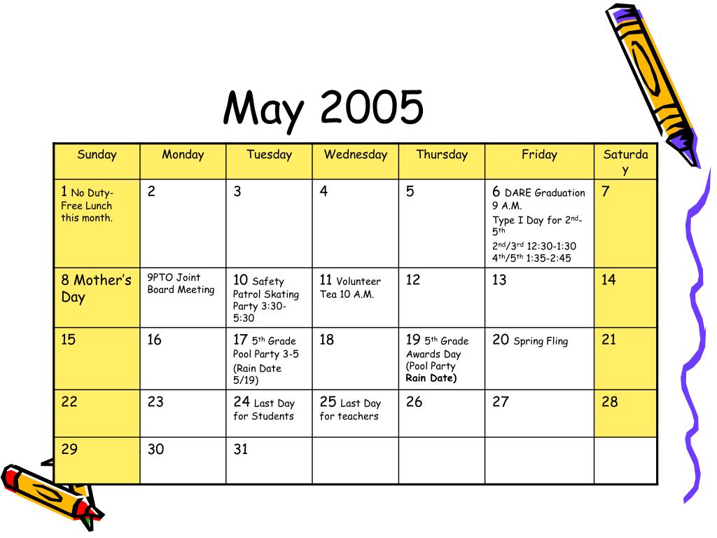 PPT 2004 2005 School Year Calendar PowerPoint Presentation Free PPT 2004 2005 School Year Calendar PowerPoint Presentation Free