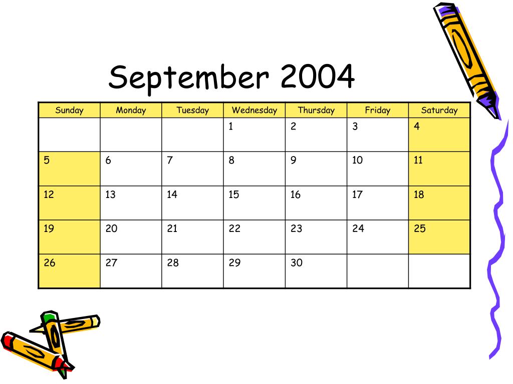 PPT 20042005 School Year Calendar PowerPoint Presentation, free