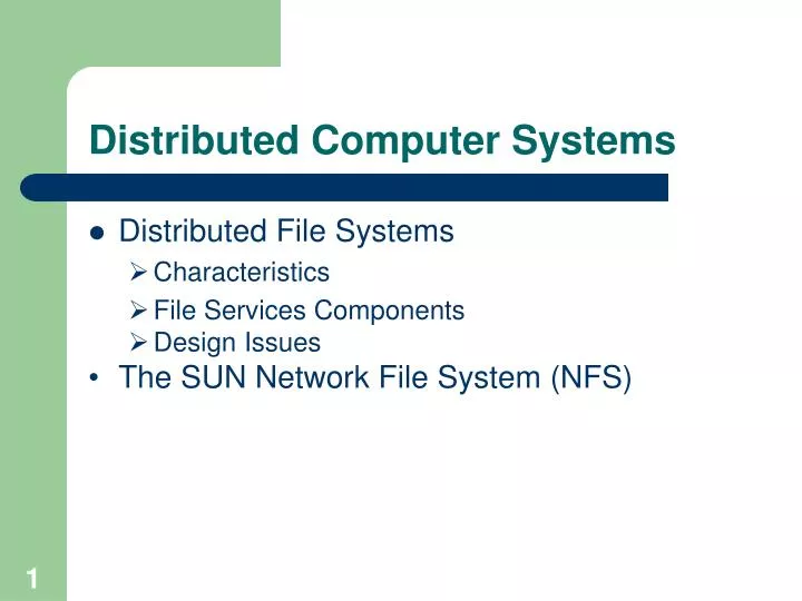 PPT - Distributed Computer Systems PowerPoint Presentation, free ...