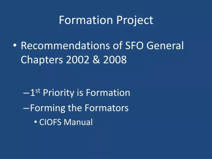 PPT  Formation Project PowerPoint Presentation, free download  ID4627056