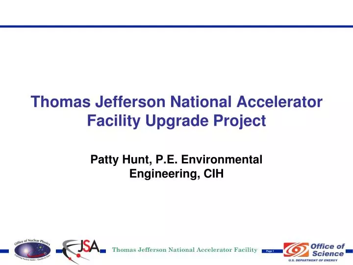 thomas jefferson national accelerator facility upgrade project n.