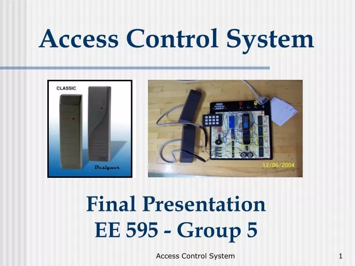 PPT - Access Control System PowerPoint Presentation, free download -  ID:4627328