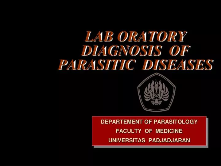 lab oratory diagnosis of parasitic diseases n.