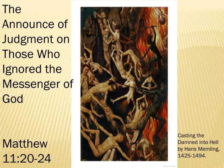 PPT Casting the Damned into Hell by Hans Memling, 14251494